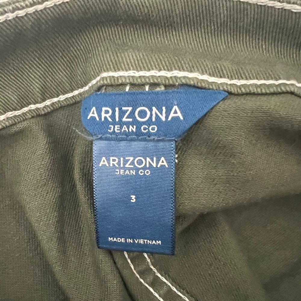 Vintage Y2K Arizona Mini Skirt in Olive Green - Size 3 - Picture 3 of 6